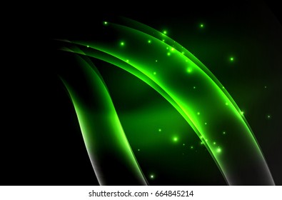 Vector glowing wave, smoke design wavy lines