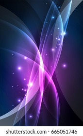 Vektorstrahlungswelle, Rauchdesign-Wavy-Linien