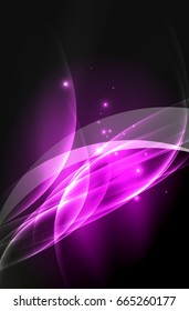 Vector glowing wave, smoke design wavy lines