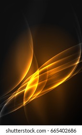 Vector glowing wave, smoke design wavy lines