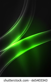 Vector glowing wave, smoke design wavy lines