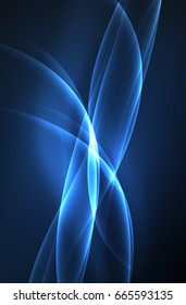 Vector glowing wave, smoke design wavy lines