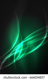 Vector glowing wave, smoke design wavy lines