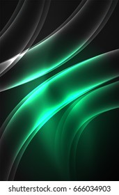 Vector glowing wave, smoke design wavy lines