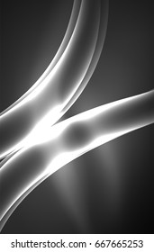 Vector glowing wave, smoke design wavy lines