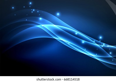 Vektorstrahlungswelle, Rauchdesign-Wavy-Linien