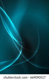 Vector glowing wave, smoke design wavy lines