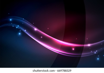 Vektorstrahlungswelle, Rauchdesign-Wavy-Linien