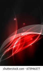 Vector glowing wave, smoke design wavy lines
