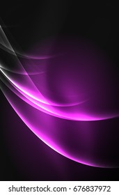 Ola de brillo vectorial, líneas onduladas de diseño de humo