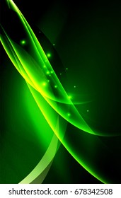 Vector glowing wave, smoke design wavy lines