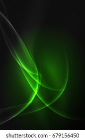 Vector glowing wave, smoke design wavy lines
