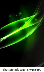 Vector glowing wave, smoke design wavy lines