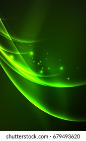 Vector glowing wave, smoke design wavy lines