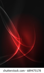 Vector glowing wave, smoke design wavy lines