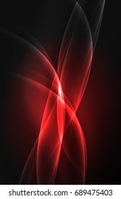 Vector glowing wave, smoke design wavy lines
