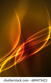 Vector glowing wave, smoke design wavy lines