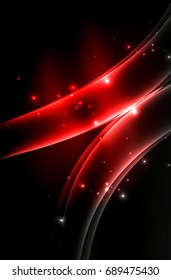 Vector glowing wave, smoke design wavy lines