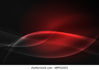 Vector glowing wave, smoke design wavy lines