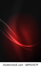 Vector glowing wave, smoke design wavy lines