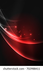 Vector glowing wave, smoke design wavy lines