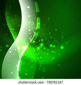 Vector glowing wave, smoke design wavy lines. Shiny silk wavy line abstract background, wallpaper with wave shape and light effects, smooth style