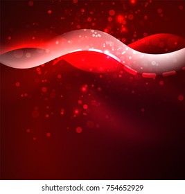 Vector glowing wave, smoke design wavy lines. Shiny silk wavy line abstract background, wallpaper with wave shape and light effects, smooth style