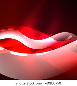 Vector glowing wave, smoke design wavy lines. Shiny silk wavy line abstract background, wallpaper with wave shape and light effects, smooth style
