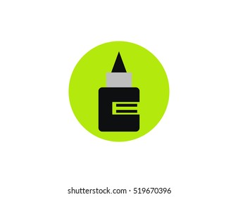 Vector Glue Bottle Flat Icon