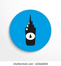 Vector Glue Bottle Web Flat Icon. Eps 10 Illustration.