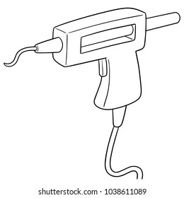 vector of glue gun