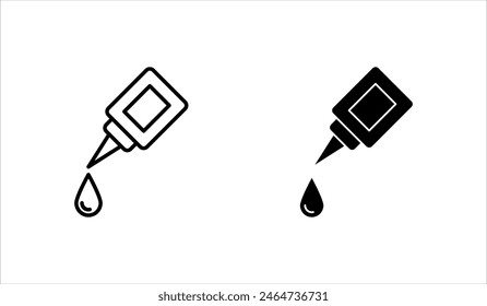 Vector glue icon set. Liquid glue icons.