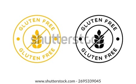 Vector Gluten Free Badge Label