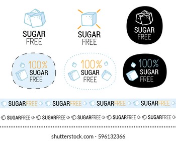 vector gluten free sign set