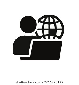 Vektorsymbol für digitale Bürgerschaft und globale Konnektivität