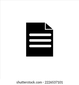 Vector Glyph File icon for navigation menu and other design needs