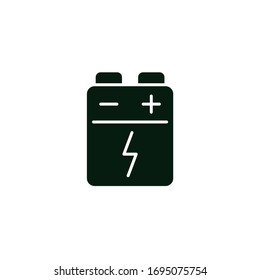Vector glyph icon of battery
