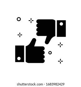 ­Appreciation Vector Glyph Style illustration. Internet and Digital Marketing icon.