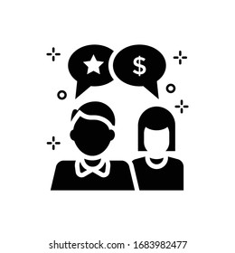 ­Communication Vector Glyph Style illustration. Internet and Digital Marketing icon.