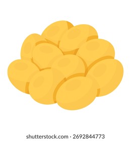 Vector of gnicchi on white background