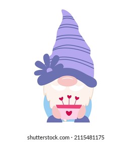 Vector gnome love valentine's day, heart, romantic