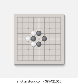 Vector go game tactical and strategic phase. 9x9 prevents immediate repetition of position