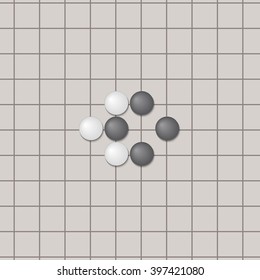 Vector go game tactical and strategic phase. prevents immediate repetition of position