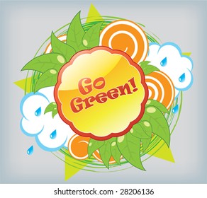 Ilustración Vector Go Green