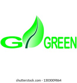 Vector Go Green Logo Stock Vector (Royalty Free) 1303009864 | Shutterstock