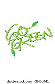 Vector go green poster campaign