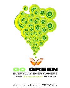 VECTOR Go green recycle and environment background