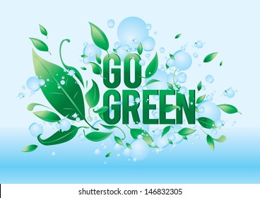 vector go green symbol style design