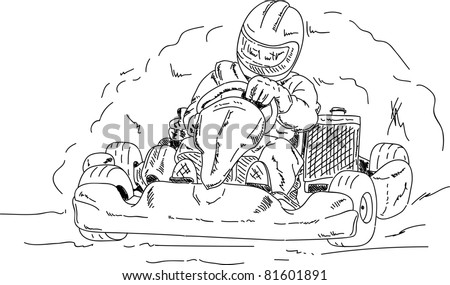 vector - go - kart isolated on background