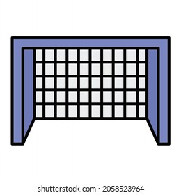Vector Goal Post Filled Outline Icon Design
